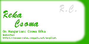 reka csoma business card