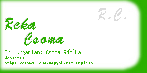 reka csoma business card